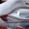 Prada Etiquette Bag In Red Calfskin With Metal Stud Trim 538