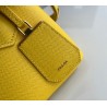 Prada Double Mini Bag In Yellow Saffiano Leather 116