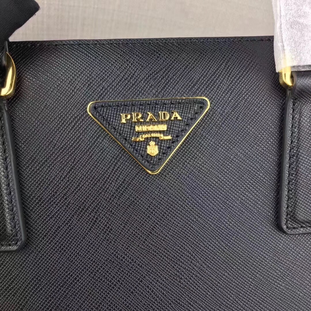 Prada Medium Galleria Bag In Black Saffiano Leather 896