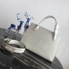 Prada Large Monochrome Bag In White Saffiano Leather 462