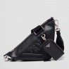 Prada Triangle Shoulder Bag In Black Leather 806