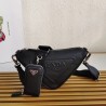 Prada Triangle Shoulder Bag In Black Leather 806