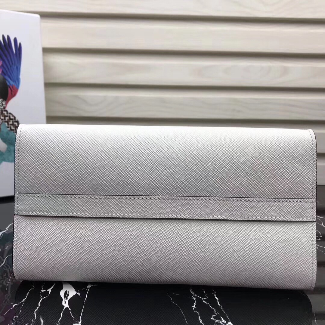 Prada Monochrome Bag In White Saffiano Leather 193