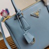 Prada Small Galleria Bag In Celeste Saffiano Leather 362