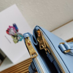 Prada Small Galleria Bag In Celeste Saffiano Leather 362