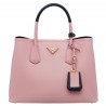 Prada Bicolor Double Medium Pink Saffiano Bag 389