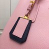 Prada Bicolor Double Medium Pink Saffiano Bag 389