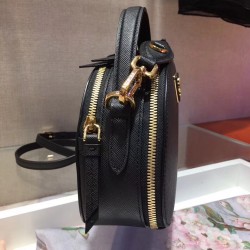 Prada Odette Black Saffiano Leather Bag 418