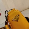 Prada Triangle Shoulder Bag In Yellow Leather 228