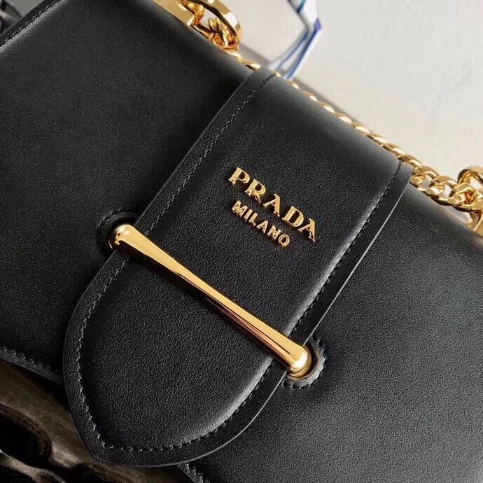 Prada Sidonie Shoulder Bag In Black Calfskin 539