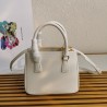 Prada Mini Galleria Bag In White Saffiano Leather 618