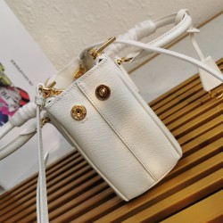 Prada Mini Galleria Bag In White Saffiano Leather 618