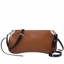 Prada Brown Sidonie Leather Shoulder Bag 640