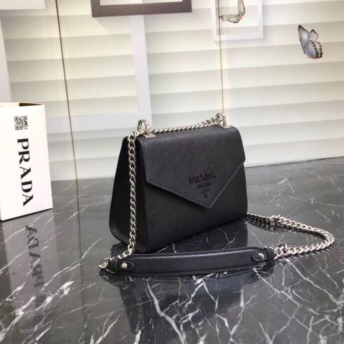 Prada So Black Monochrome Flap Bag 302