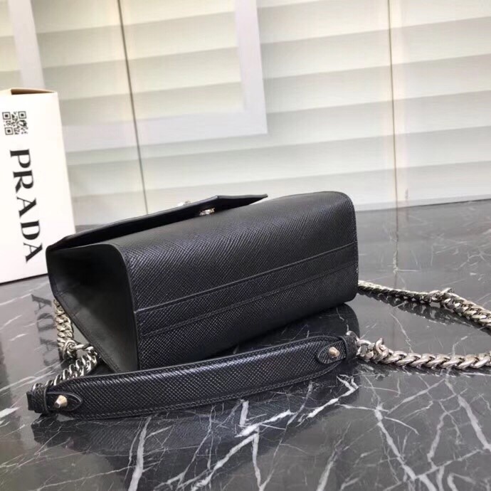 Prada So Black Monochrome Flap Bag 302