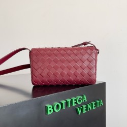 Bottega Veneta Mini Andiamo Cross-Body Bag in Barolo Intrecciato Lambskin 354