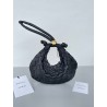 Bottega Veneta Turn Bag In Black Intrecciato Lambskin 763