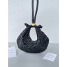 Bottega Veneta Turn Bag In Black Intrecciato Lambskin 763