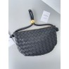 Bottega Veneta Turn Bag In Black Intrecciato Lambskin 763