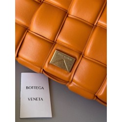 Bottega Veneta Padded Cassette Bag In Orange Lambskin 621