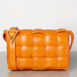 Bottega Veneta Padded Cassette Bag In Orange Calfskin 037