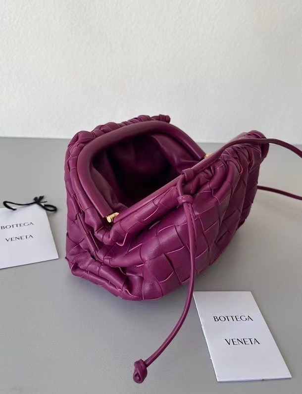 Bottega Veneta Mini Pouch In Cinnabar Intrecciato Lambskin 073