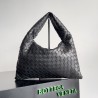 Bottega Veneta Small Hop Bag in Black Intrecciato Calfskin 997