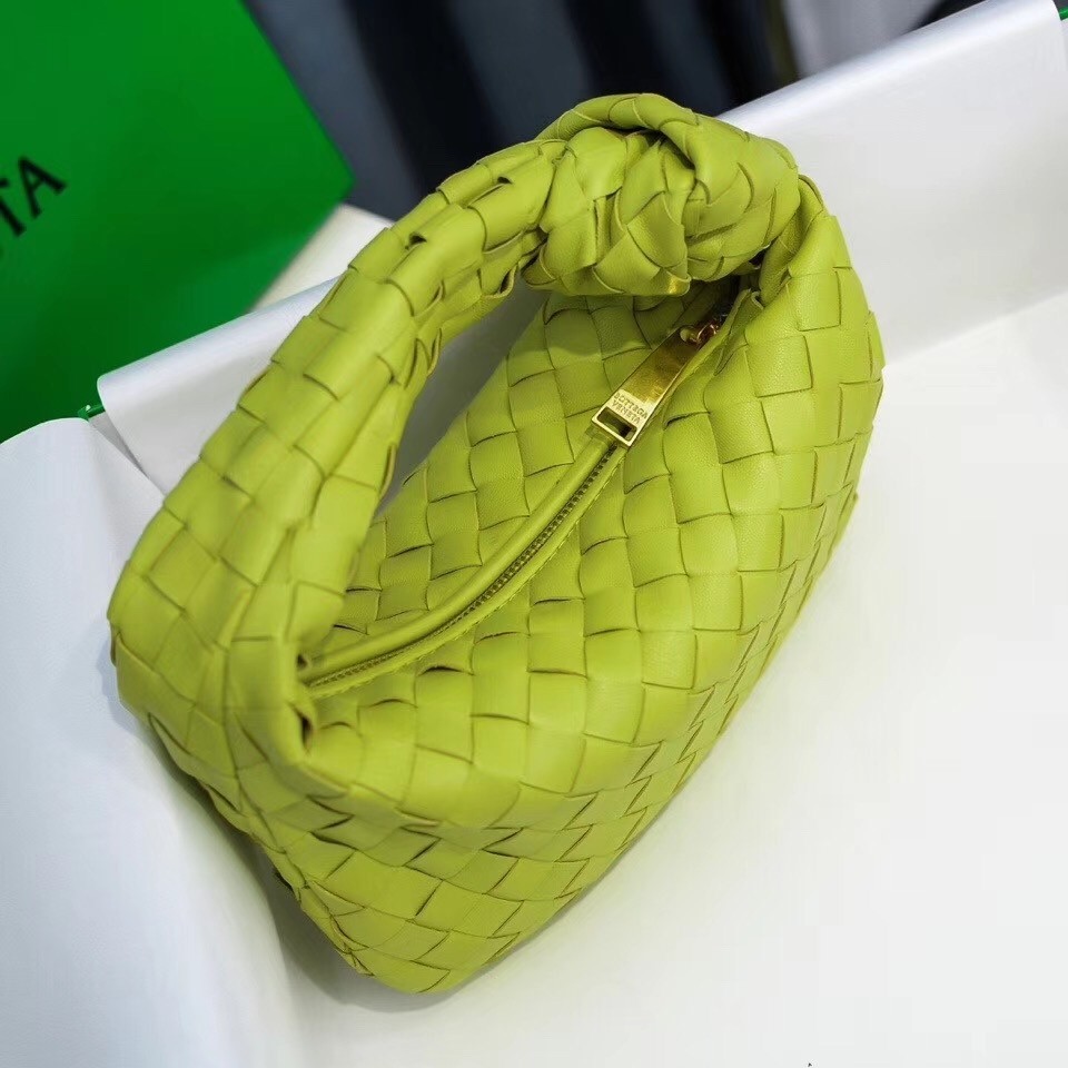 Bottega Veneta Mini BV Jodie Bag In Kiwi Woven Leather 293