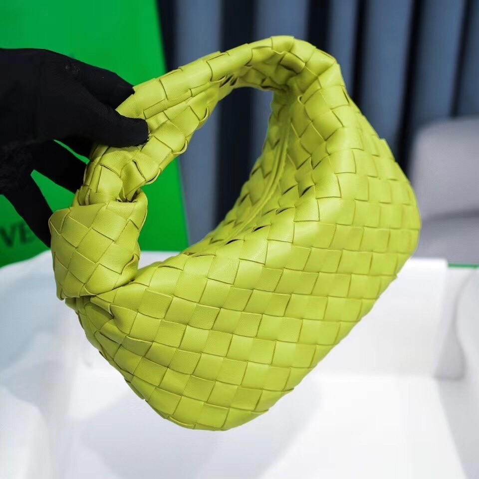 Bottega Veneta Mini BV Jodie Bag In Kiwi Woven Leather 293