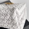 Bottega Veneta Small Andiamo Bag In White Intrecciato Lambskin 330