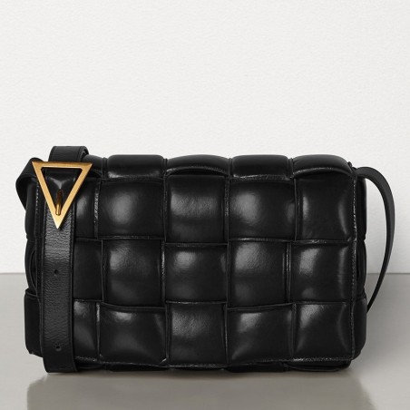 Bottega Veneta Padded Cassette Bag In Black Calfskin 728