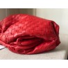 Bottega Veneta Large Pouch Clutch In Red Intrecciato Lambskin 767