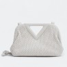 Bottega Veneta Small Point Bag In White Quilted Leather 252