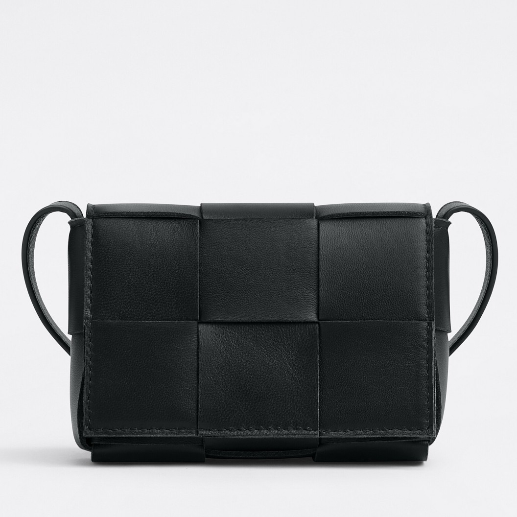 Bottega Veneta Candy Cassette Bag In Black Lambskin 724