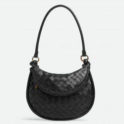 Bottega Veneta Gemelli Small Bag in Black Intrecciato Lambskin 756