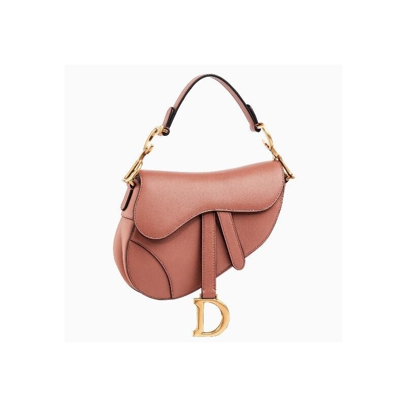 Dior Mini Saddle Bag In Nude Calfskin 516