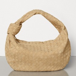 Bottega Veneta Large BV Jodie Bag In Sand Woven Suede 323