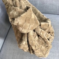 Bottega Veneta Large BV Jodie Bag In Sand Woven Suede 323