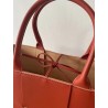 Bottega Veneta Arco Small Tote In Maple Intrecciato Lambskin 582