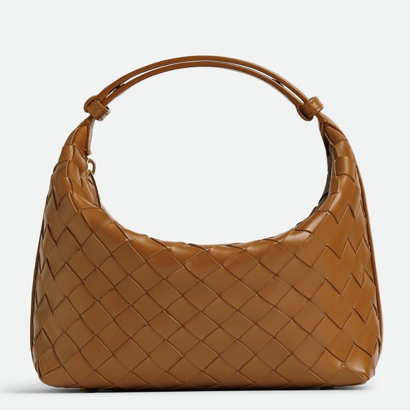 Bottega Veneta Mini Wallace Bag in Brown Intrecciato Calfskin 912