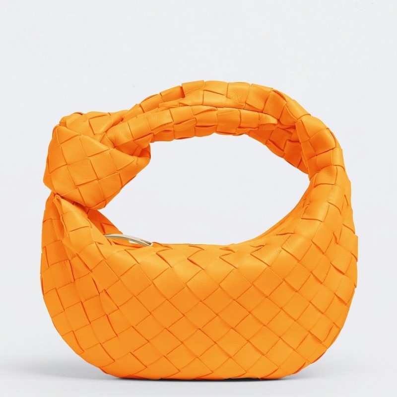 Bottega Veneta BV Jodie Mini Bag In Orange Intrecciato Lambskin 936