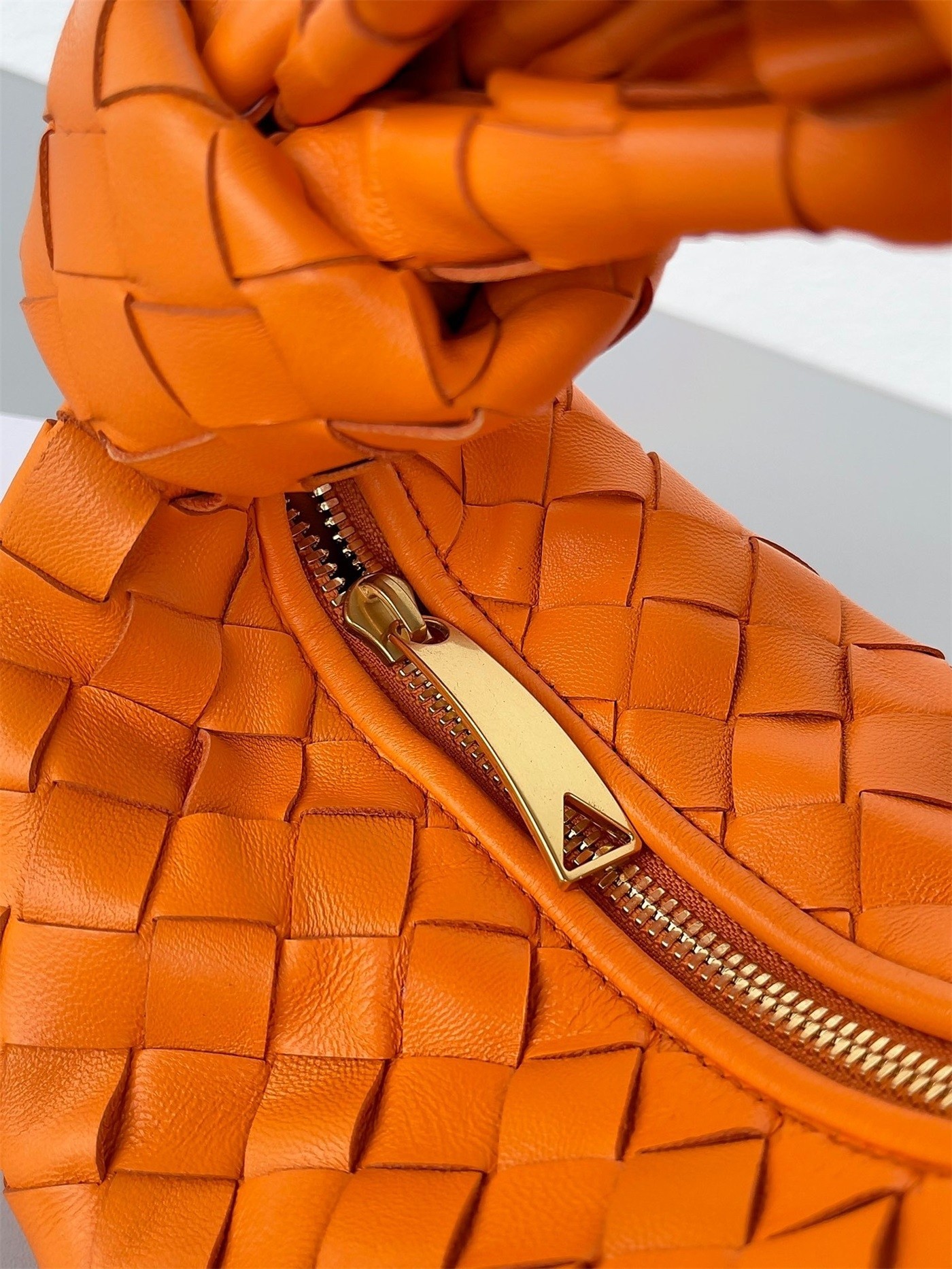 Bottega Veneta BV Jodie Mini Bag In Orange Intrecciato Lambskin 936