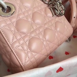 Dior Mini Lady Dior Bag In Poudre Lambskin 860