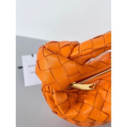 Bottega Veneta BV Jodie Mini Bag In Orange Intrecciato Lambskin 936