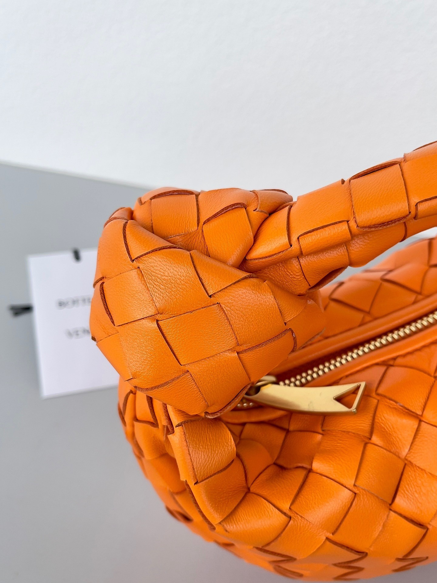 Bottega Veneta BV Jodie Mini Bag In Orange Intrecciato Lambskin 936