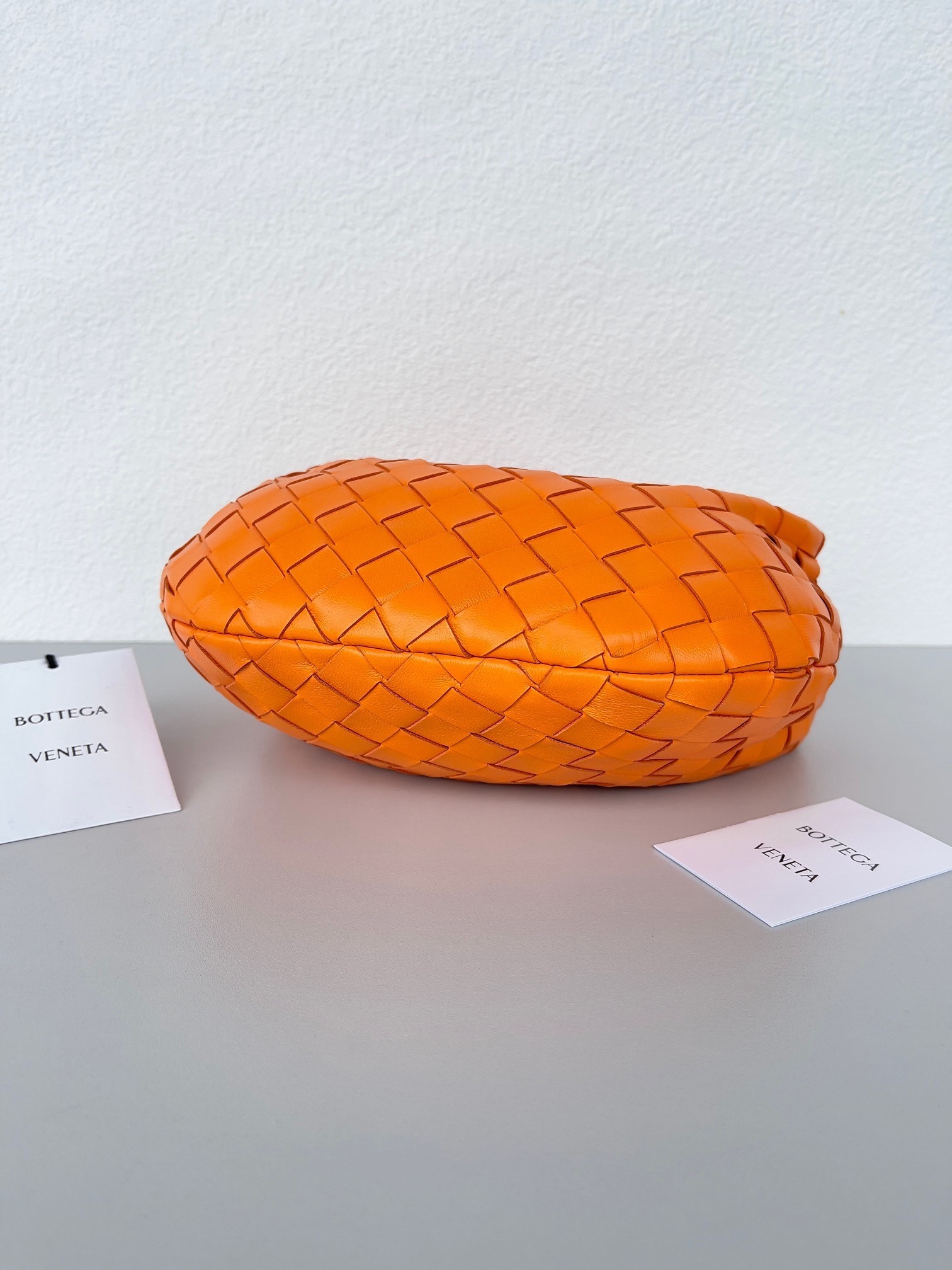 Bottega Veneta BV Jodie Mini Bag In Orange Intrecciato Lambskin 936