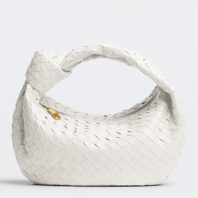 Bottega Veneta BV Jodie Teen Bag In White Intrecciato Leather 501