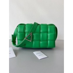 Bottega Veneta Padded Cassette Bag In Green Lambskin 537