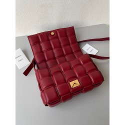 Bottega Veneta Padded Cassette Bag In Dard Red Lambskin 590