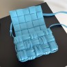 Bottega Veneta Cassette Bag In Pool Foulard Intreccio Leather 929